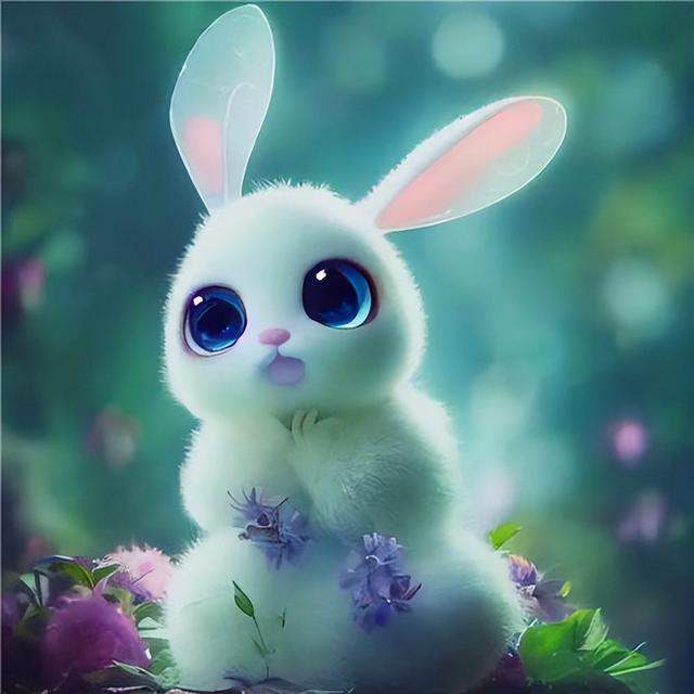 微信头像2023卡通兔子头像(软萌可爱兔子头像)(49)