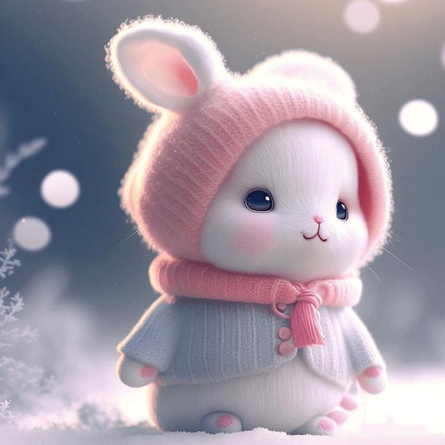 微信头像2023卡通兔子头像(软萌可爱兔子头像)(21)