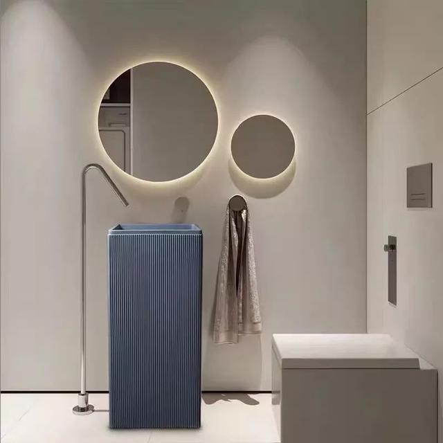 台盆柜最佳效果图(素材45款实用的台盆一体柜)(45)