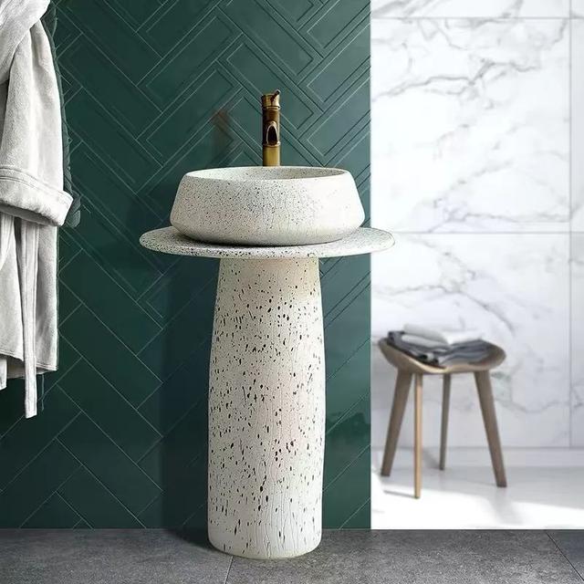 台盆柜最佳效果图(素材45款实用的台盆一体柜)(38)