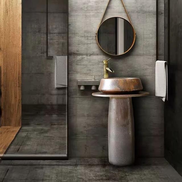 台盆柜最佳效果图(素材45款实用的台盆一体柜)(41)