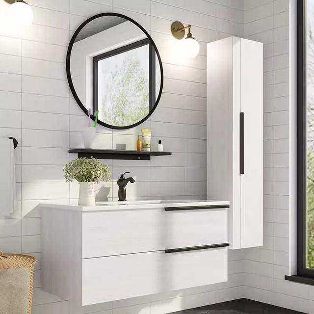 台盆柜最佳效果图(素材45款实用的台盆一体柜)(21)