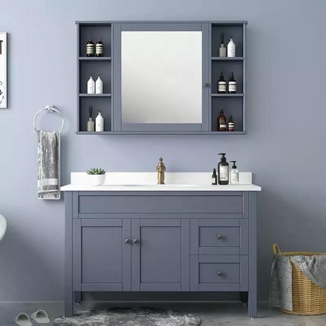 台盆柜最佳效果图(素材45款实用的台盆一体柜)(3)