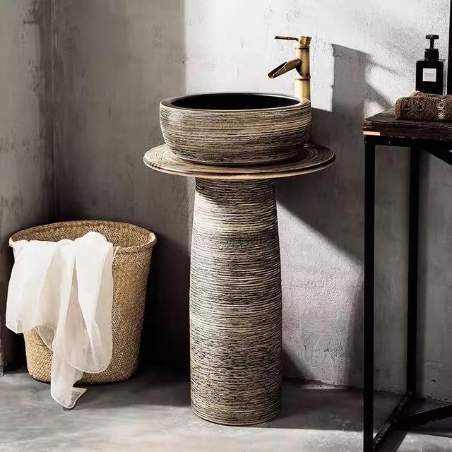 台盆柜最佳效果图(素材45款实用的台盆一体柜)(35)