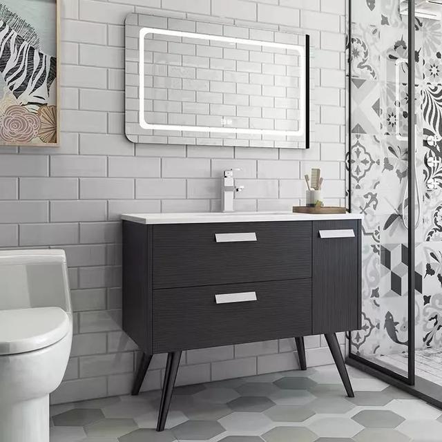 台盆柜最佳效果图(素材45款实用的台盆一体柜)(2)