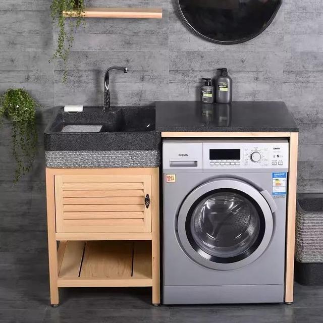 台盆柜最佳效果图(素材45款实用的台盆一体柜)(31)