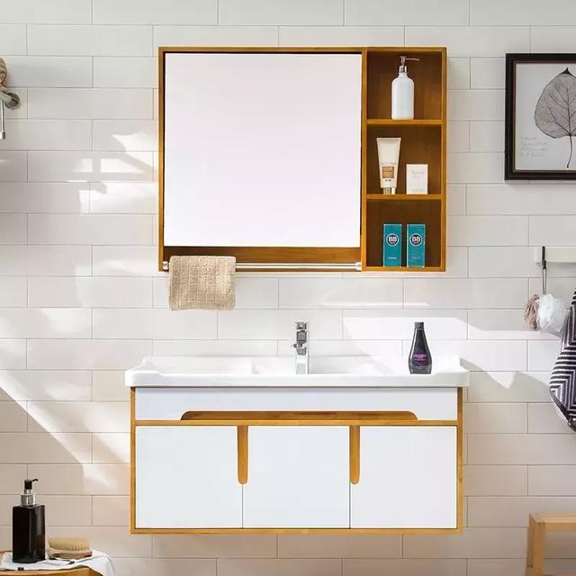 台盆柜最佳效果图(素材45款实用的台盆一体柜)(14)