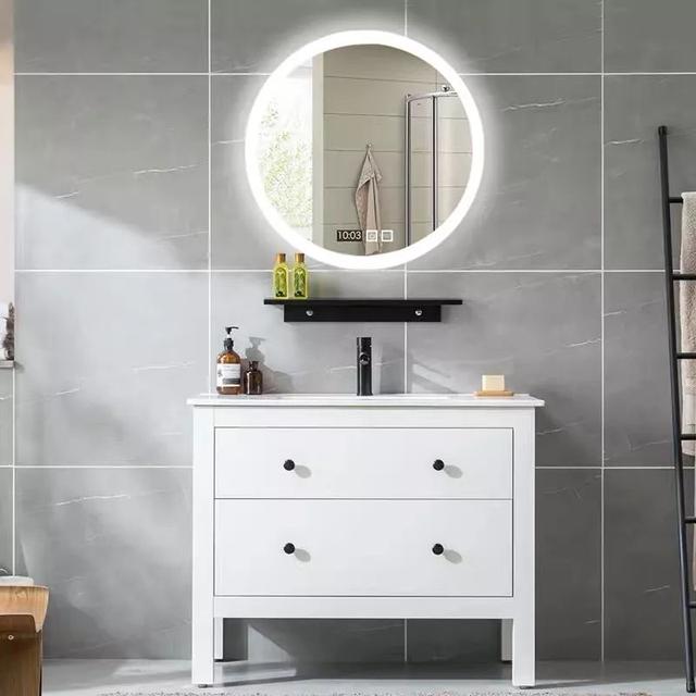 台盆柜最佳效果图(素材45款实用的台盆一体柜)(11)