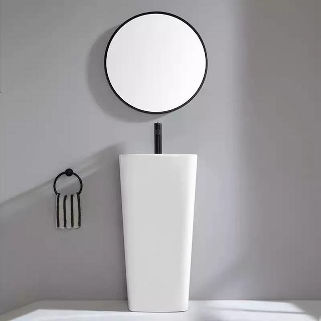 台盆柜最佳效果图(素材45款实用的台盆一体柜)(39)