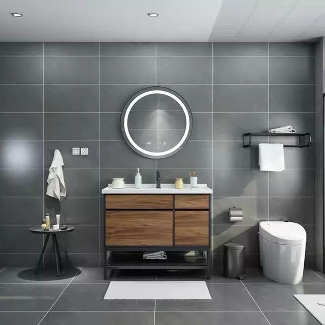 台盆柜最佳效果图(素材45款实用的台盆一体柜)(6)