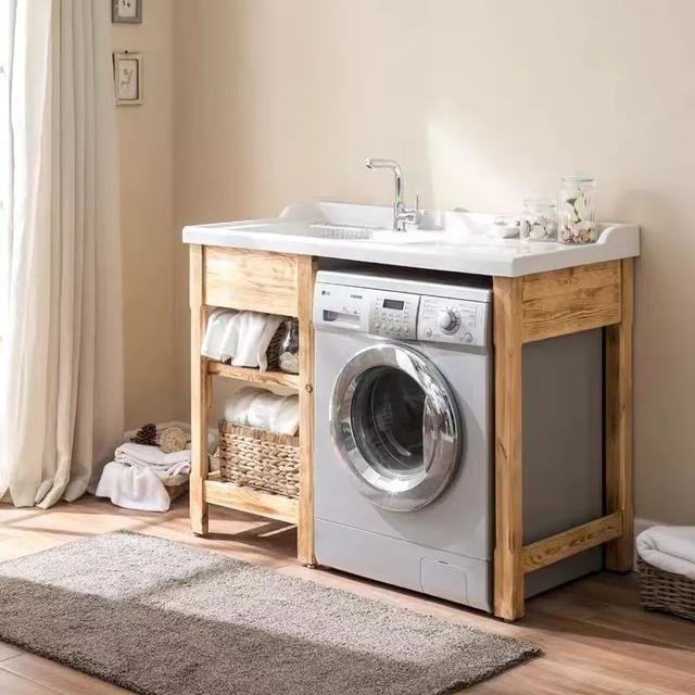 台盆柜最佳效果图(素材45款实用的台盆一体柜)(25)