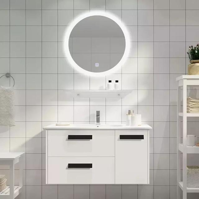 台盆柜最佳效果图(素材45款实用的台盆一体柜)(19)