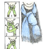 围巾打法图片,四方围巾的各种围法视频图11