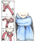 围巾打法图片,四方围巾的各种围法视频图13