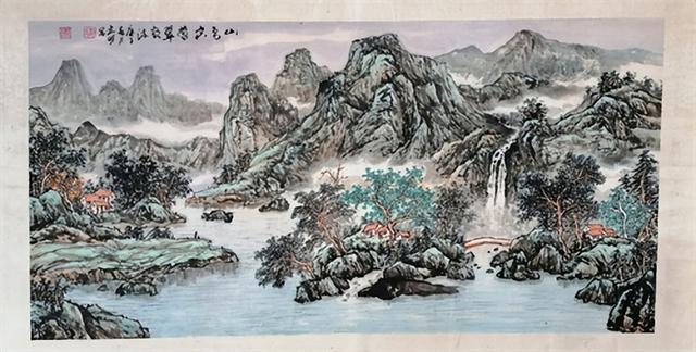 王树明获奖山水画(默默耕耘数十载)(2)