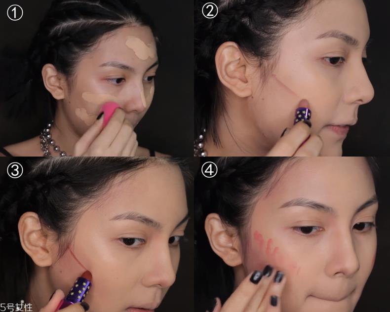 紫色口红适合什么妆容 紫色口红整体妆容教程