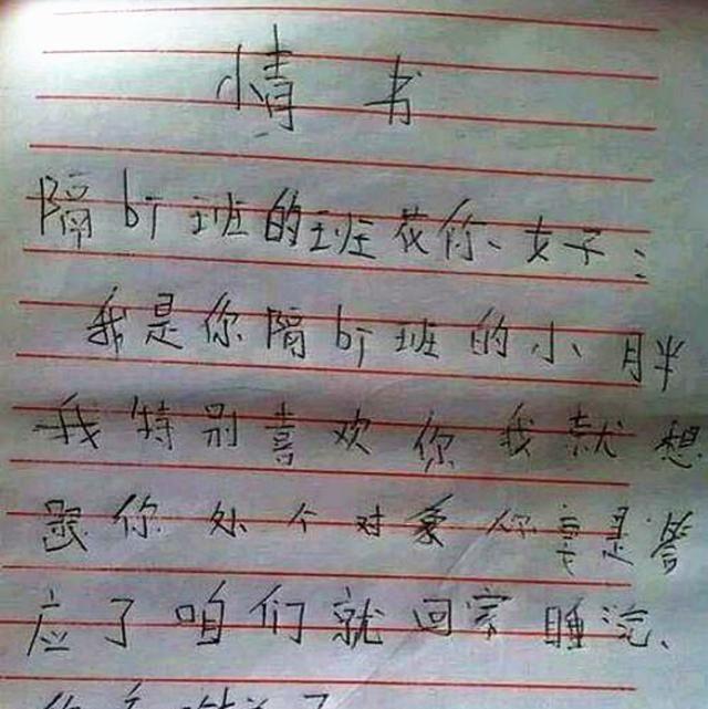 小学生写的情书,文采飞扬,套路满满,网友:人才啊