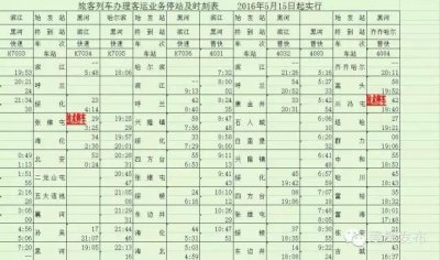 ​5月15日黑河到哈尔滨列车时刻大变动（附详细时刻表）