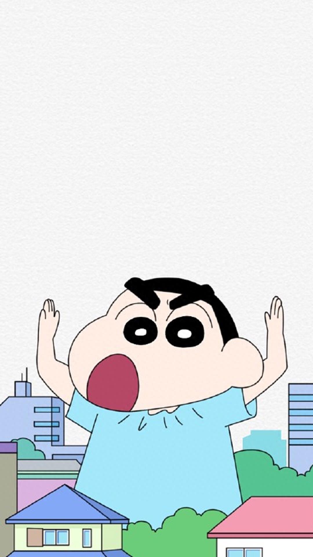 蜡笔小新可爱卖萌手机壁纸图片 蜡笔小新可爱卡通微信聊天背景