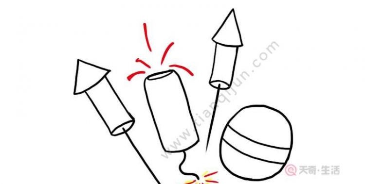 鞭炮的简笔画图片